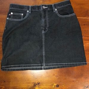 Polo black jean skirt